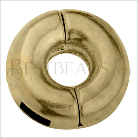 5mm flat LIFESAVER clasp ANT BRASS - 5 clasps