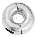 5mm flat LIFESAVER clasp ANT SILVER - 5 clasps