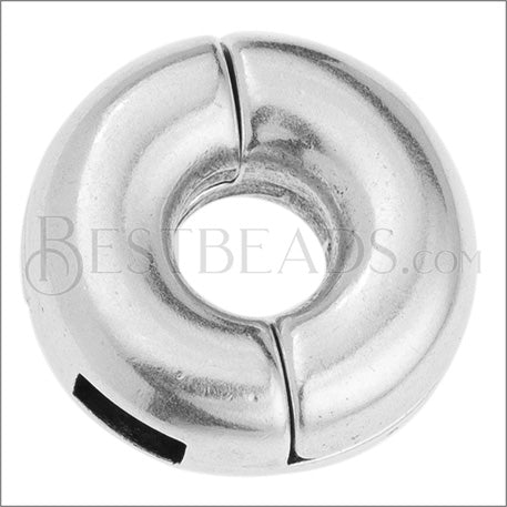5mm flat LIFESAVER clasp ANT SILVER - 5 clasps