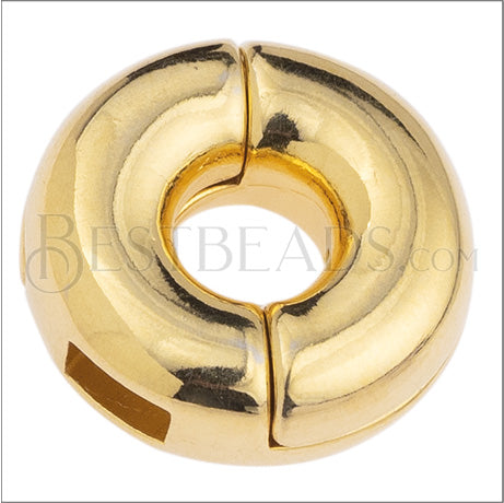 5mm flat LIFESAVER clasp SHINY GOLD - 5 clasps
