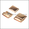 20mm flat ROUNDED magnetic clasp ROSE GOLD - 5 clasps