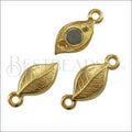Small loop LEAF magnetic clasp GOLD - 5 pcs