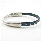 5mm flat HALF - CIRCLE magnetic clasp ANT BRASS - 5 clasps