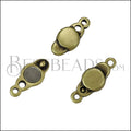 SMALL LOOP END magnetic clasp ANT BRASS - 10 clasps