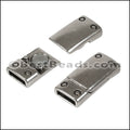 8mm flat RIVET magnetic clasp ANT SILVER - 10 clasps