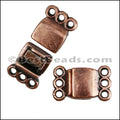 3 LOOPS magnetic clasp ANT COPPER - 5 clasps