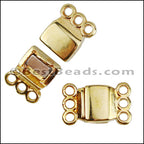 3 LOOPS magnetic clasp GOLD - 5 clasps