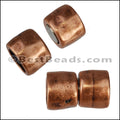 10mm round HAMMERED magnetic clasp ANT COPPER - 5 pcs