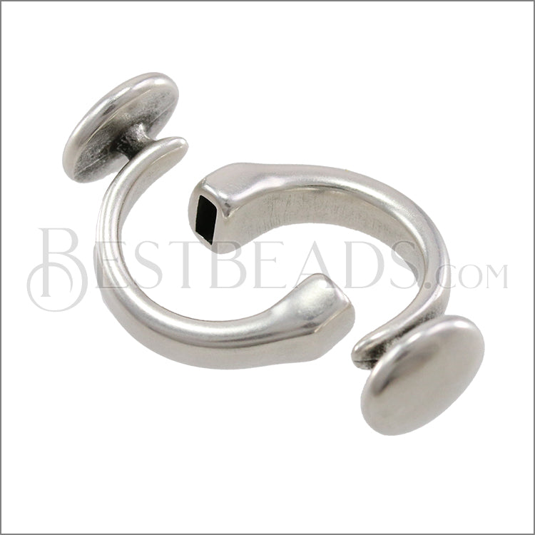 2mm round DISC half ring - 10 pcs