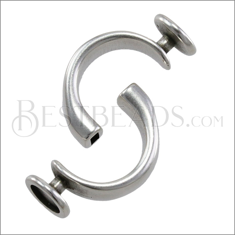 2mm round BLANK SETTING half ring - 10 pcs