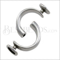 2mm round BLANK SETTING half ring - 10 pcs