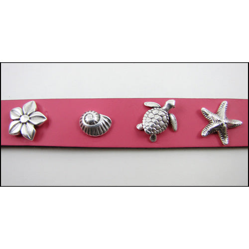 Multi flat LEAF screw set ANT SILVER - 10 sets