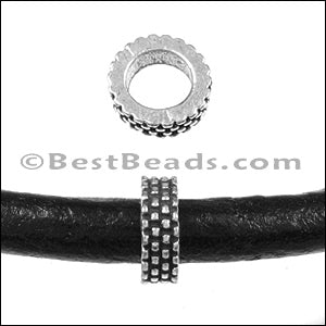 5mm round DOTS bead ANT SILVER - 10 pcs
