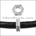 5mm round WIDE WASHER bead ANT SILVER - 10 pcs