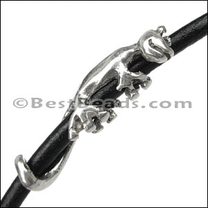 5mm round LIZARD slider ANT SILVER - 5 pcs