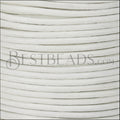2mm round Indian leather - white - 25m SPOOL