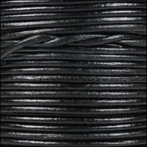 2mm round Indian leather - natural espresso - 25m SPOOL