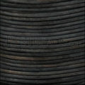 1mm round Indian leather - ANTIQUE LT BLACK - 25m SPOOL