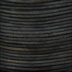 1mm round Indian leather - ANTIQUE LT BLACK - 25m SPOOL