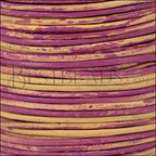 1mm round Indian leather - PINK & NATURAL - 25m SPOOL