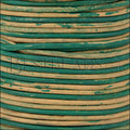 1mm round Indian leather - TURQUOISE & NATURAL - 25m SPOOL