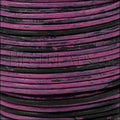 1.5mm round Indian leather - PINK & BLACK - 25m SPOOL