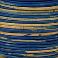 1.5mm round Indian leather - BLUE & NATURAL - 25m SPOOL