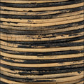 1.5mm round Indian leather - BLACK & NATURAL - 25m SPOOL