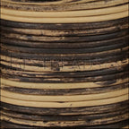 1.5mm round Indian leather - BROWN & NATURAL - 25m SPOOL