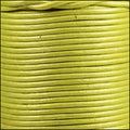 1.5mm round Indian leather - yellow metallic - 25m SPOOL