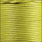 1.5mm round Indian leather - yellow metallic - 25m SPOOL