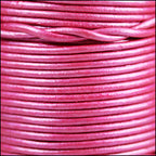 1.5mm round Indian leather - magenta metallic - 25m SPOOL