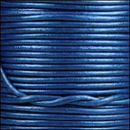 1.5mm round Indian leather - sapphire metallic - 25m SPOOL