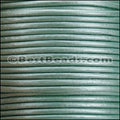1.5mm round Indian leather - fern metallic - 25m SPOOL