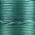 1.5mm round Indian leather - teal metallic - 25m SPOOL