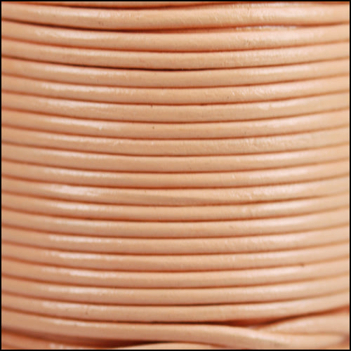 1.5mm round Indian leather - blush - 25m SPOOL