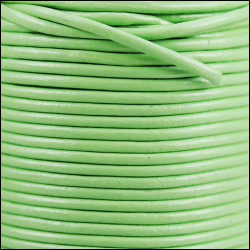 1mm round Indian leather - fern green - 25m SPOOL