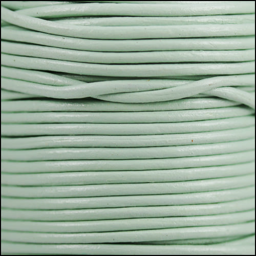 1.5mm round Indian leather - baby blue - 25m SPOOL