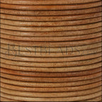 2mm round Indian leather - cream - 25m SPOOL