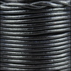 3mm round Indian leather - natural denim - 25m SPOOL