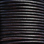 3mm round Indian leather - natural espresso - 25m SPOOL