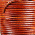 3mm round Indian leather - natural red - 25m SPOOL
