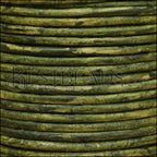 3mm round Indian leather - NATURAL GREEN - 25m SPOOL