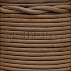 3mm round Indian leather - CEDAR BROWN - 25m SPOOL