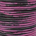 3mm round Indian leather - PINK & BLACK - 25m SPOOL