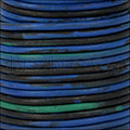 3mm round Indian leather - BLUE & GREEN - 25m SPOOL