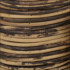 3mm round Indian leather - BROWN & NATURAL - 25m SPOOL
