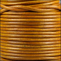 3mm round Indian leather - natural mustard - 25m SPOOL