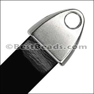10mm flat TRIANGLE LOOP end ANT SILVER - 10 pcs