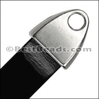 10mm flat TRIANGLE LOOP end ANT SILVER - 10 pcs